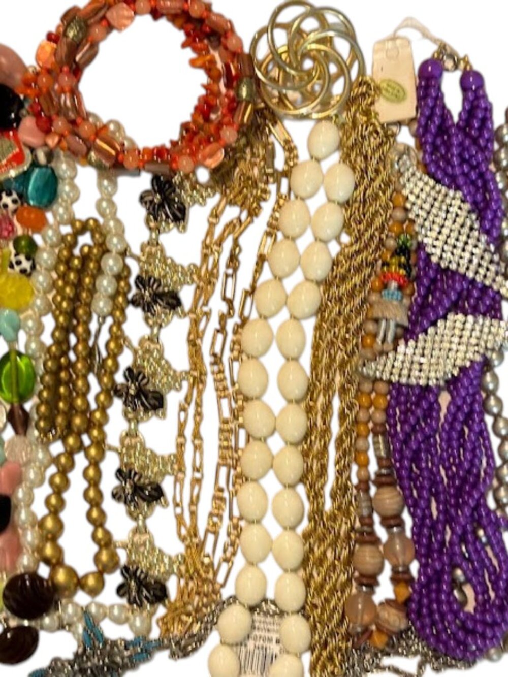 Vintage Jewelry Lot, Necklace, Brooch, Earrings, Bracelet, Mid Century